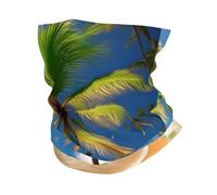 GaxfjRu Tropical Palm Tree Hawaii Beach print Cooling Multi Use Neck Gaiter Men's and Women's Summer Face Mask for Working, Running Sports