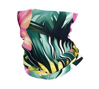 GaxfjRu Tropical Summer Hawaiian Flower Palm Leaves print Cooling Multi Use Neck Gaiter Men's and Women's Summer Face Mask for Working, Running Sports