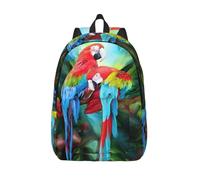 GaxfjRu Two Colored Parrots Versatile Bookbag and Laptop Backpack for Men, Travel-Friendly Design with Ample Storage â€“ bag pack