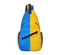 GaxfjRu Ukrainian flag print Crossbody Bag for Women Men Sling Bag for Travel Hiking Crossbody Sling Backpack
