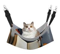 GaxfjRu Violin And Book Adjustable Cat Bed Hammock Perch For Window, Cozy Velvet Pet Sleeper And Lounge For Kittens