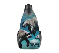 GaxfjRu walruse Animals print Small Sling Backpack Crossbody Sling Bag, Chest Bag Daypack Fanny Pack for Outdoors