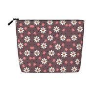 GaxfjRu White sunflower print Travel Makeup Bag Toiletry Bag akeUp Purse Pouch with Zipper Makeup Organizer for Women, Black, One Size