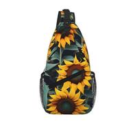 GaxfjRu Wild Flower Sunflowers print Crossbody Bag for Women Men Sling Bag for Travel Hiking Crossbody Sling Backpack