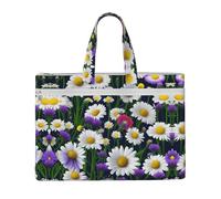 GaxfjRu Wild Flowers and Cornflowers Daisies print Tote Bag Canvas Laptop Bag for Women Casual Work Bags for Travel, Office, College