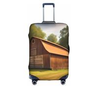 GaxfjRu Wooden Barn Countryside Printed Suitcase Skin, Durable Baggage Wrap, High Elasticity Travel Sleeve, for Suitcase Safety