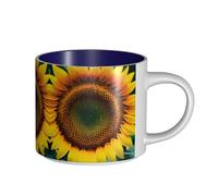 GaxfjRu You are My Sunshine Sunflower Print Handmade Ceramic Mugs, Large Capacity Thick Wall Mugs, with C-Handle for Coffee Tea and Gifts