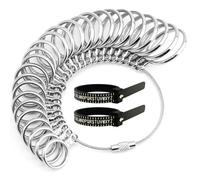 GAXPAK Ring Sizer Measuring Tool Kit, UK Size A-Z with Half Size, 2 PCS Finger Ring Sizing Measure Gauge with A-Z UK Size