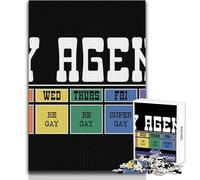 Gay Agenda Weekly Schedule Jigsaws 1000 Pieces for Teenagers Educational Play for Skill Growth for Special Moments Size 50x75cm
