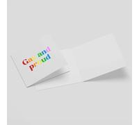 Gay And Proud Square Greetings Card (14.8cm x 14.8cm)