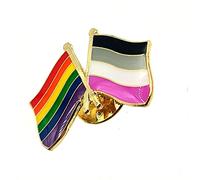 Gay Asexual Aces Pride LGBT Friendship Metal Enamel Flags Pin Badge LGBTQ+