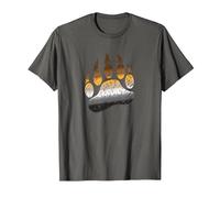 Gay Bear Paw Pride Distressed T-Shirt, Men, Asphalt Grey, X-Large