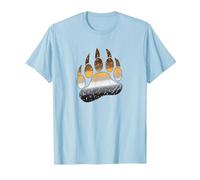 Gay Bear Paw Pride Distressed T-Shirt, Men, Baby Blue, Medium