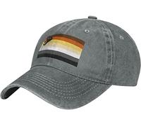 Gay Bear Pride Flag Denim Baseball Cap Hat Adjustable Cowboy Hat