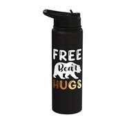 Gay Bear Pride Funny Hug Lover Retro Stainless Steel Insulated Water Bottle