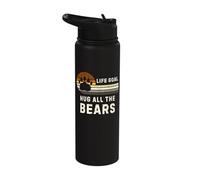 Gay Bear Pride Funny Paw Print Hug All Bears Stainless Steel Insulated Water Bottle