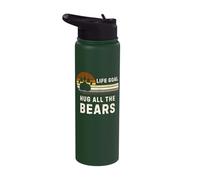 Gay Bear Pride Funny Paw Print Hug All Bears Stainless Steel Insulated Water Bottle
