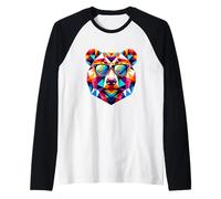 Gay Bear Pride LGBTQ Rainbow Flag Gay Pride Men Women Raglan Baseball Tee