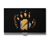 Gay Bear Proud Paw Business Card Holder Metal Wallet Credit Card ID Case for Men Women