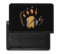 Gay Bear Proud Paw Passport Holder Cover Wallet Card Case with Vaccine Card Slot Travel Accessories for Women Men