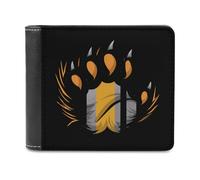 Gay Bear Proud Paw PU Leather Wallets Stylish Bifold Wallet Slim Front Pocket Credit Card Holder for Women Men