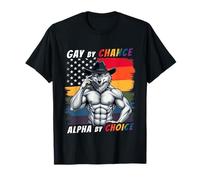 Gay By Chance Alpha By-Choice LGBT Gay Pride Rainbow Flag T-Shirt
