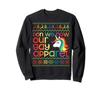 Gay Christmas Rainbow Unicorn Don We Now Our Gay Apparel Sweatshirt