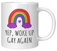 Gay Coffee Mug - Yep Woke Up Gay Again - Lesbian Cup - Funny LGBT Gift