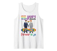 Gay Couple 15 Years Down Forever to Go Marriage Anniversary Tank Top