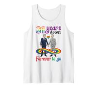 Gay Couple 31 Years Down Forever to Go Marriage Anniversary Tank Top