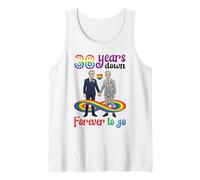 Gay Couple 38 Years Down Forever to Go Marriage Anniversary Tank Top