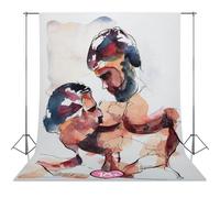 Gay Couple Art Print, Lgbtq Wall Art, Romantic Gay Watercolor, Male Love Painting, Gay Home Decor, Gay Wedding Gift, Queer Artwork-1 Photography Cloth56x98inch(142x250cm)