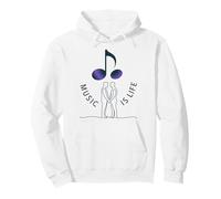 Gay Couple Holding Hands Music Is Life Romantic Design Pullover Hoodie