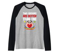 Gay Couple LGBT Pride Two Grooms are Better Than One Raglan Baseball Tee