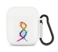 Gay DNA Science Bluetooth Headset Cover Earbuds Case TPU Headphone Protective Compatible with Airpods 1/2 White-Color