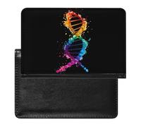 Gay DNA Science Passport Holder Cover PU Leather Passport Wallet Organizer Protector Slim Travel Accessories