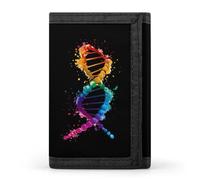 Gay DNA Science Trifold Wallets Slim Coin Purse Credit Card Holder Wallet Money Clip for Women Men