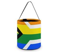 Gay Flag of South Africa LGBT Foldable Halloween Trick Or Treat Bags Tote Goodie Candy Bucket Gift Party Favor Supplies