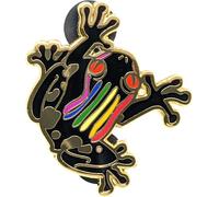 Gay Frog Pin | Gay Pride Tree Frog Enamel Pin in Subtle LGBT Rainbow Pride Flag Colors | Subtle Pride Jewelry, S, enamel, not known