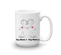 Gay Gifts for Men Couples - Personalised LGBT Lesbian Gay Pride Novelty Large 15oz Tea Coffee Mug Cup - Gifts for Gay Friend Boyfriend Husband