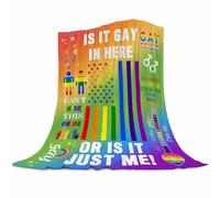 Gay Gifts, Gay Blanket, LGBT Blanket Pride Super Plush Blanket, Pride Day Gifts for Gay, Rainbow Soft Throw Blanket Bed, Sofa Blanket 50x60 in