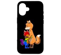 Gay Kid And LGBTQ Fox Mama Rainbow Pride Love Case for iPhone 16