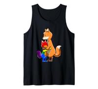Gay Kid and LGBTQ Fox Mama Rainbow Pride Love Tank Top
