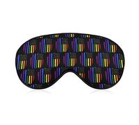 Gay LGBT Pride Rainbow Flag Sleep Mask Night Cover Eye for Women Men BlockLight for Airplane Travel Nap Adjustable Strap