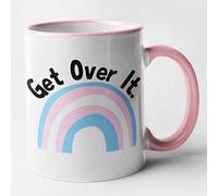 Gay / LGBT Proud Pride Mug - Trans, Get Over It! (Pink)