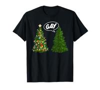 Gay LGBTQ Les Pride Christmas Tree Merry Christmas Pajamas T-Shirt