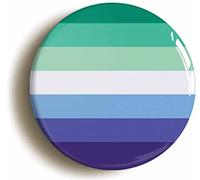 Gay Male Pride Flag Fridge Magnet (Circular 2inch / 50mm Diameter)