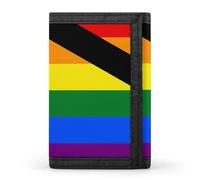 Gay Memory Flag Printed Tri-fold Wallets Front Pocket Holder Money Clips with ID Credit Card Slots for Man Women
