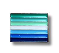 Gay Men/Men Who Love Men Rectangle Flag Pop Pin Badge
