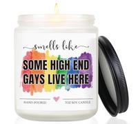 Gay Men Pride Gifts, 7OZ Lavender Scent Soy Wax Candle Lasts 40-50h